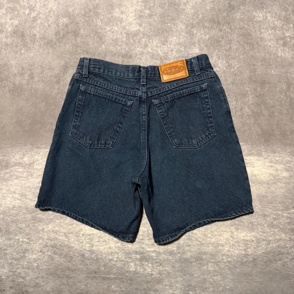 VTG Sonoma Jean Co Women 10 Petite Blue Jean‎ Shorts High Rise Cotton Made USA